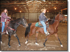 Riding in the Indoor Arena